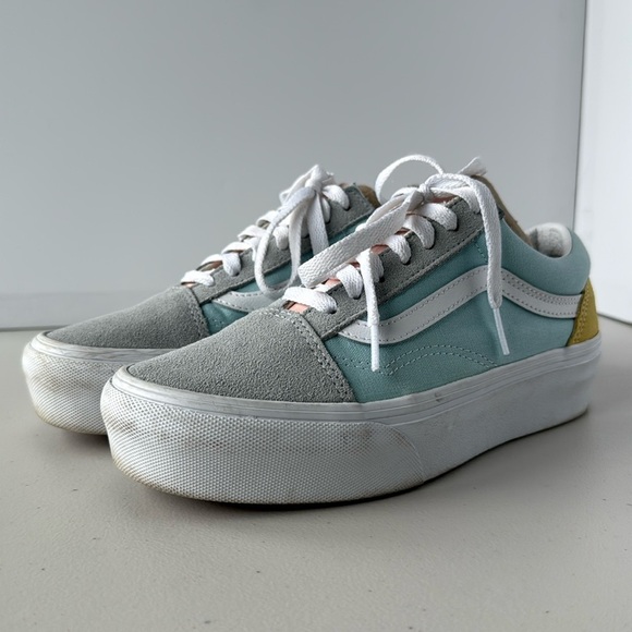 Vans Old Skool Pastel Colorblock Platform Shoes - Picture 3 of 16